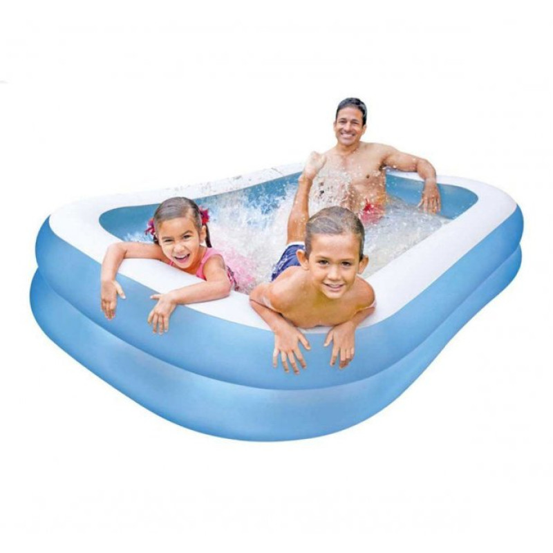 Надувний басейн Intex 57180 Сімейний від 3 років 203х152х48см 540л 2 камери Синій