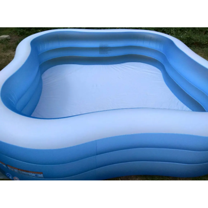 Надувний басейн дитячий від 3 років Intex 57495 Сімейний 229х229х56см 1250л Синій