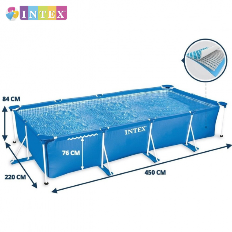 Каркасний басейн сімейний Intex 28274 450х220х84см 7127 з фільтр-насосом 2006 л/год Синій