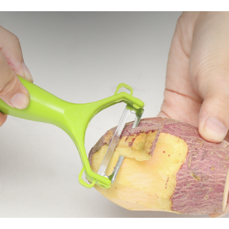 Багатофункціональна ручна овочерізка-подрібнювач Veggie Slicer 14в1 з насадками та контейнером, ситечко для яєць та ніж-економка для очищення овочів Сіро-зелений