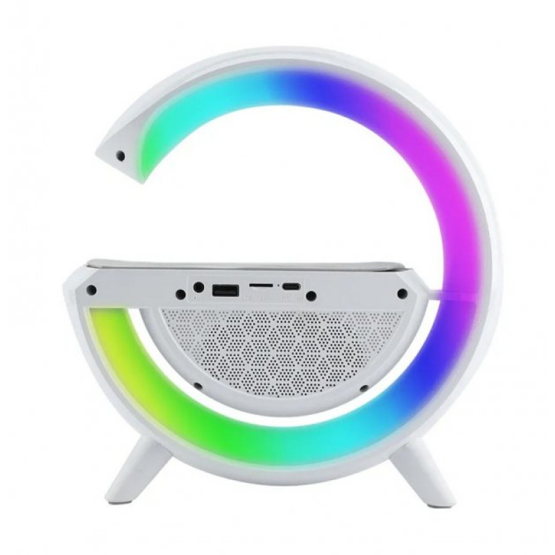 Нічник з бездротовою зарядкою та Bluetooth колонкою TOG LAMP White (TL-2301)