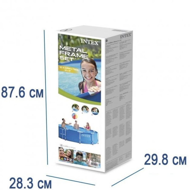 Каркасний басейн сімейний Intex 28200 305x76см 4485л Синій
