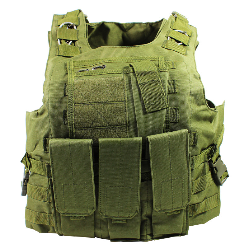 Розвантажувальний жилет тактичний з водовідштовхувальним просоченням AOKALI Outdoor А56 система Molle Зелений