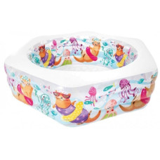 Надувний басейн дитячий від 6 років Intex 56493 Океанський Риф 191х178х61см 510л Різнокольоровий
