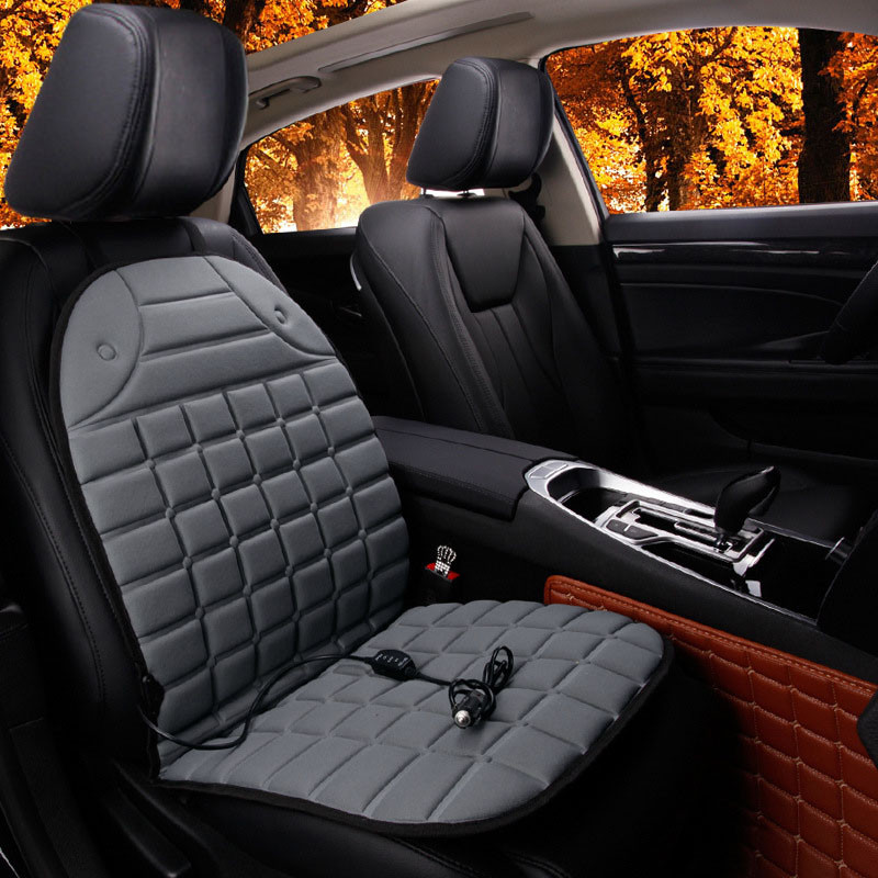 Накидка на сидіння з підігрівом від прикурювача 12 В регулювання температури 92х45 см Aikesi 01 Gray