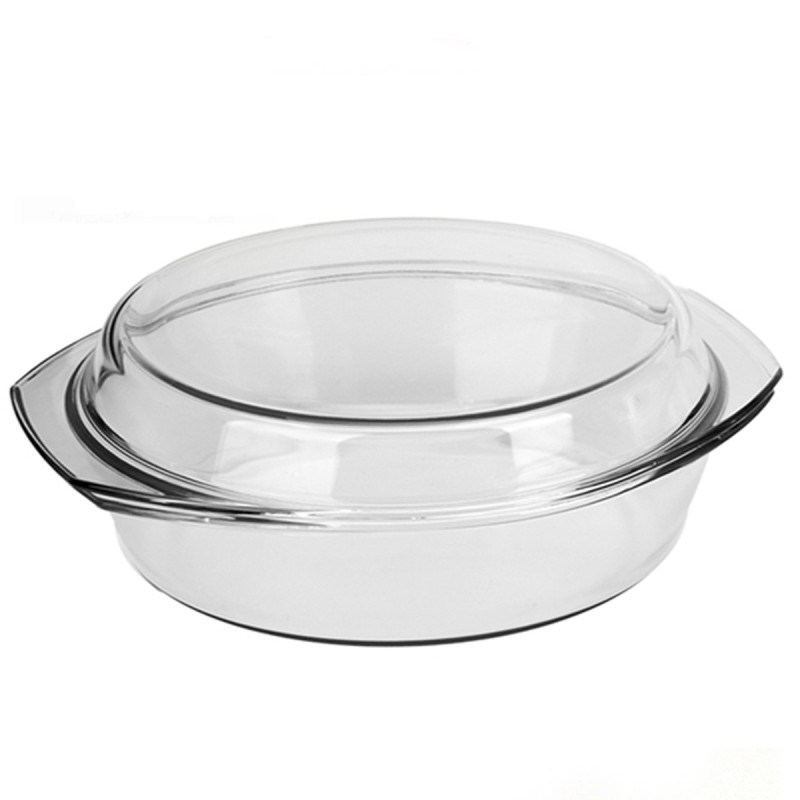 Набір скляних каструль з кришками, термоскло, 3шт. 0,75/1,0/1,5л "Stenson" MS-0080