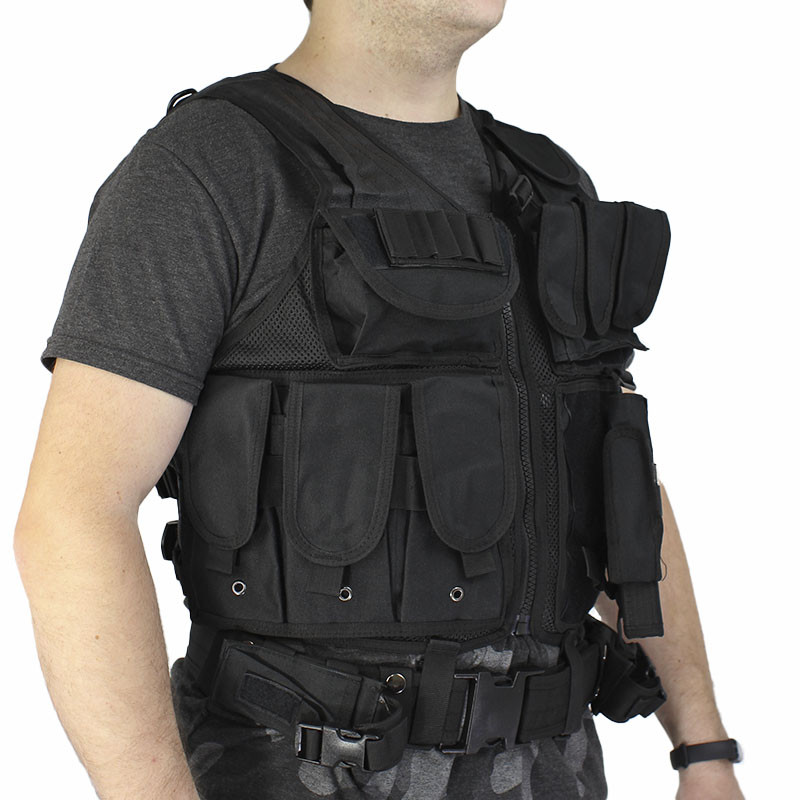 Жилет тактичний чоловічий AOKALI Outdoor A60 система Molle Чорний