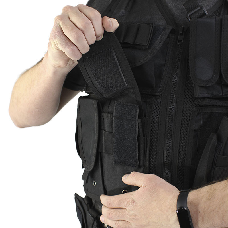 Жилет тактичний чоловічий AOKALI Outdoor A60 система Molle Чорний