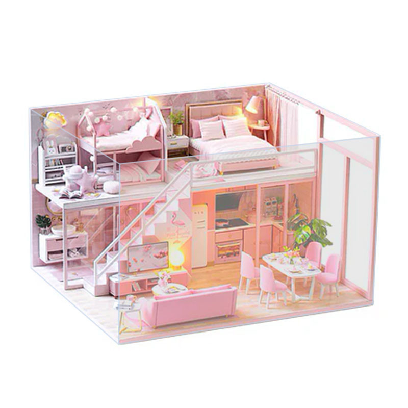 3D Румбокс ляльковий будинок DIY Cute Room L-027 Pink House дитячий конструктор
