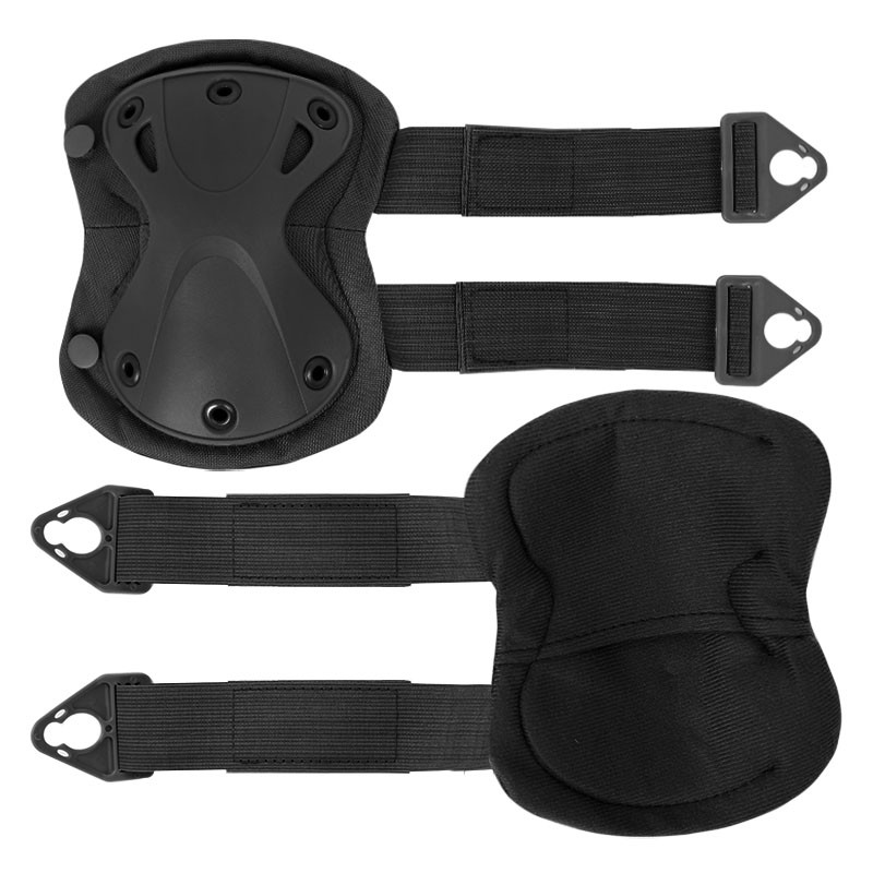 Комплект защиты тактический наколенники и налокотники EVA + TPU Tactic Protection F001 Черный