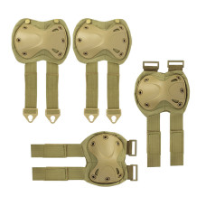 Комплект защиты тактический наколенники и налокотники EVA + TPU Tactic Protection F001 Койот