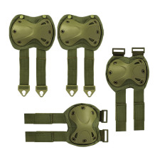 Комплект защиты тактический наколенники и налокотники Tactic Protection EVA + TPU F001 Зеленый