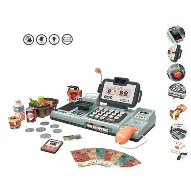 Дитячий набір з 25 предметів касовий апарат 88980 "TK Group" Сірий