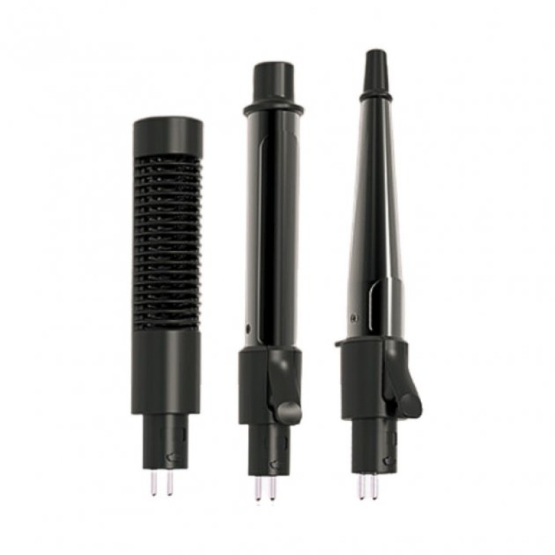 Багатофункціональний фен-стайлер 4в1 Kemey з 4 насадками для укладання випрямлення та завивки волосся KM-9203 Black