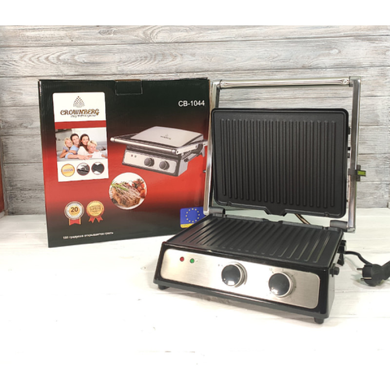 Гриль електричний притискний контактний Crownberg CB 1044