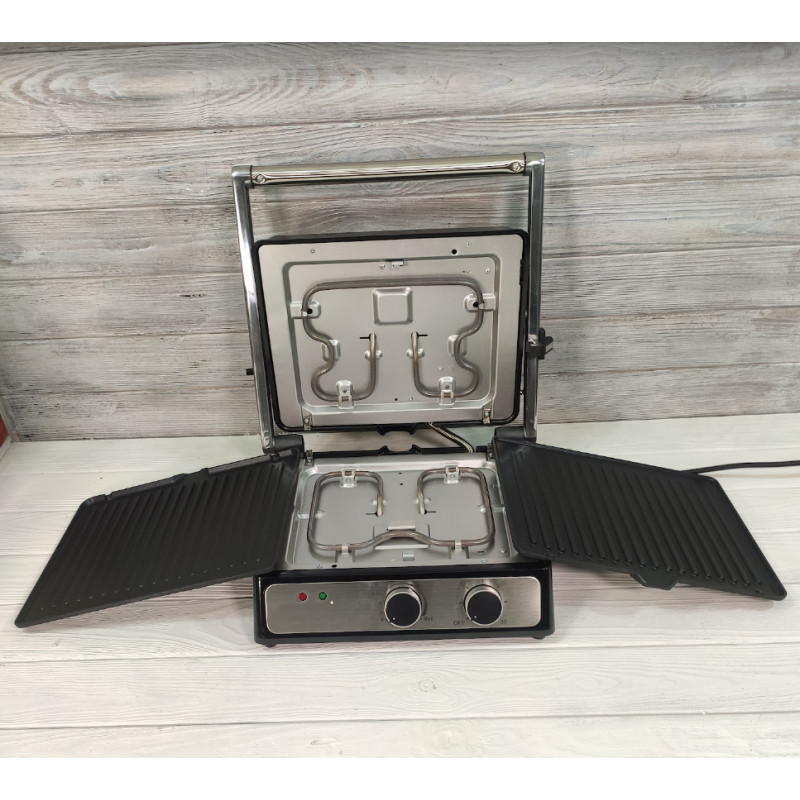 Гриль електричний притискний контактний Crownberg CB 1044