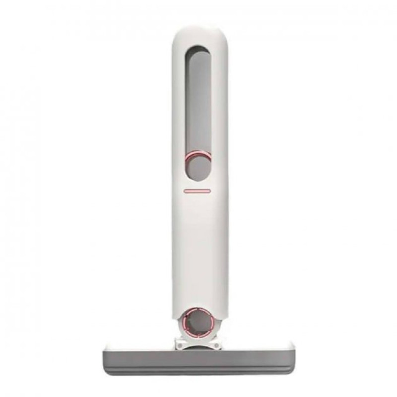 Швабра Mini Mop пластикова з віджиманням і бавовняною PU насадкою 29х15 см White