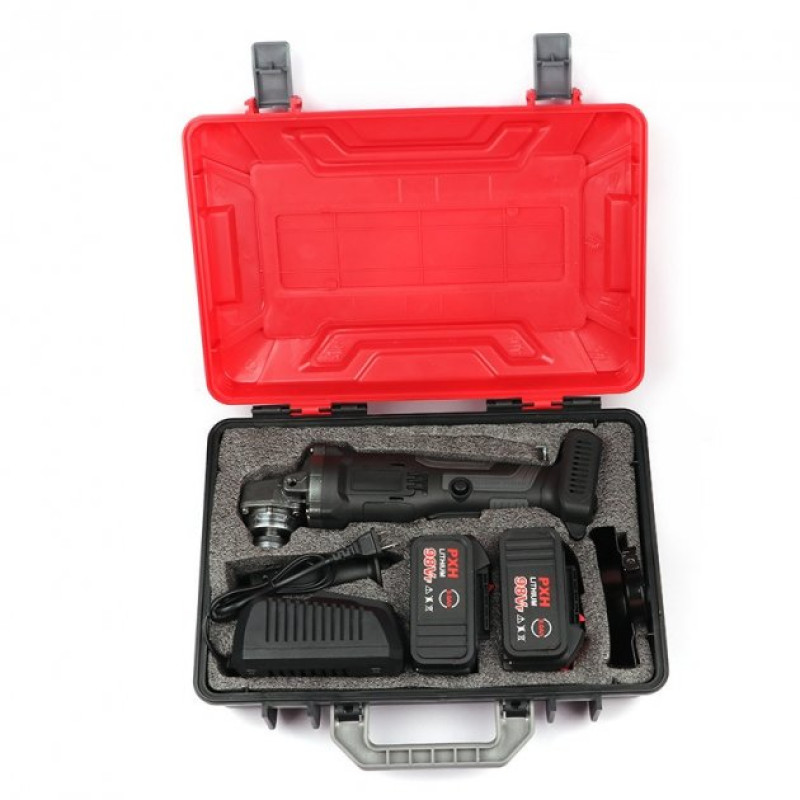 Шліфувальна машина - болгарка акумуляторна Lithium Power 24V 2 акумулятори 3 круга Чорний