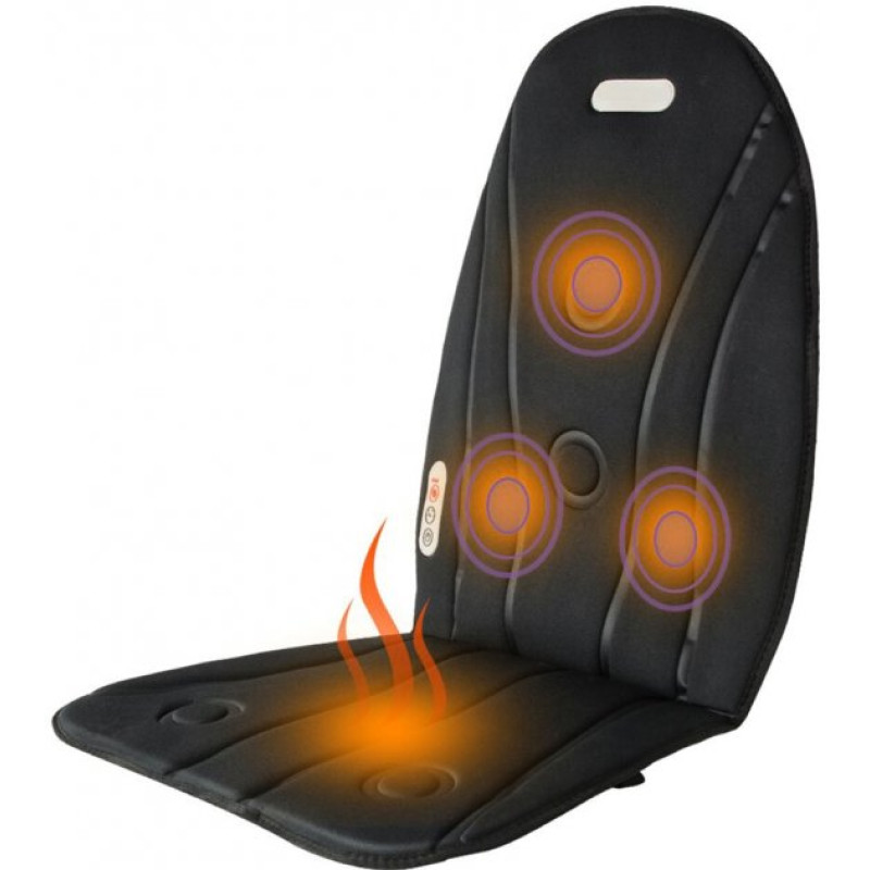 Масажна накидка на крісло з підігрівом для верхньої частини спини талії та стегон Massage Armchair JB-100D  Black