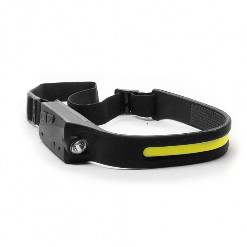 Світлодіодний ліхтар налобний сенсорний з акумулятором 1200 mAh Li-ion BL-W689/G28-LM+COB Black