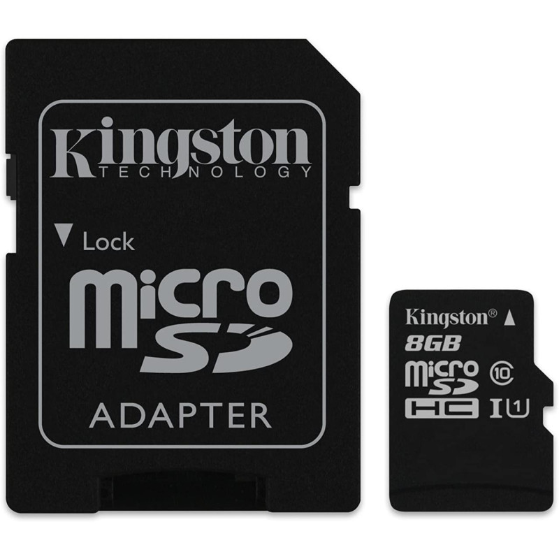 Карта пам'яті Kingston micro SDHC 8GB Class 10 UHS-1 з адаптером Чорний SDCIT2/8GB