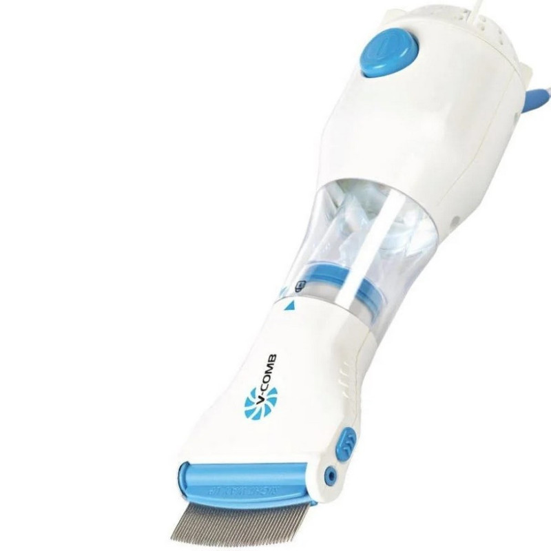 Гребінець електричний для видалення вошей та бліх у тварин з насадкою з нержавіючої сталі Licetec V-Comb (VC8972)