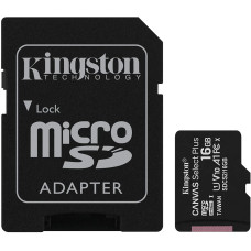 Карта пам'яті Kingston micro SDHC 16GB Class 10 UHS-1 з адаптером Чорний SDCS2/16GBSP