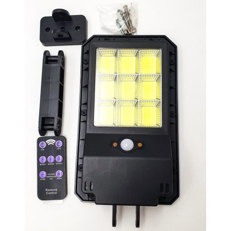 Вуличний ліхтар на сонячній батареї акумуляторий світильник на стовп з пультом LED 6COB Solar Street Light UKC LL-69T Вуличний ліхтар на сонячній батареї акумуляторий світильник на стовп з пультом LED 6COB Solar Street Light UKC LL-69T