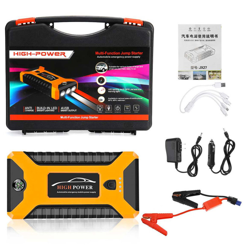Пускозарядний пристрій Jump Starter JX27 99800 мАч Power bank Помаранчевий