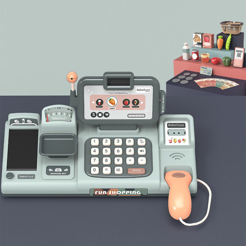 Дитячий набір з 25 предметів касовий апарат 88980 "TK Group" Сірий