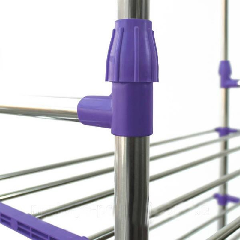 Посилена вішалка - стійка для одягу Clothes Doble Ajustable телескопічна з полицями