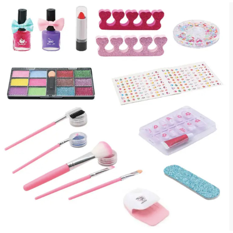 Дитячий набір косметики та набор для манікюру в валізі 768-7 Рожевий Дитячий набір косметики та набор для манікюру в валізі 768-7 Рожевий