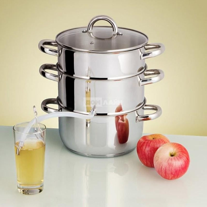 Соковарка - пароварка з нержавіючої сталі на 8 літрів каструля для соку A-plus (1312) Соковарка - пароварка з нержавіючої сталі на 8 літрів каструля для соку A-plus (1312)