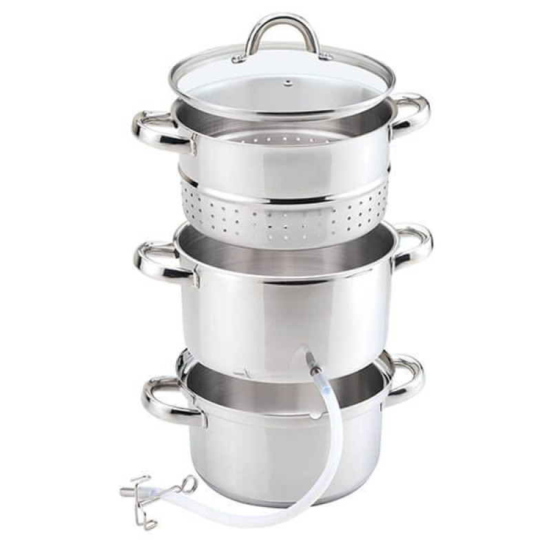 Соковарка - пароварка з нержавіючої сталі на 8 літрів каструля для соку A-plus (1312) Соковарка - пароварка з нержавіючої сталі на 8 літрів каструля для соку A-plus (1312)