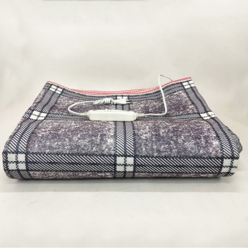 Електропростирадло з підігрівом клітчасте 2 режими 150х180см Electric Blanket EC-3289 Gray Електропростирадло з підігрівом клітчасте 2 режими 150х180см Electric Blanket EC-3289 Gray