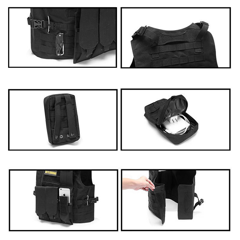 Розвантажувальний жилет тактичний з водовідштовхувальним просоченням AOKALI Outdoor А56 система Molle Чорний