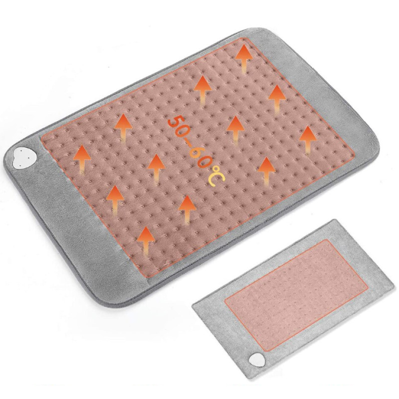 Масажний та зігріваючий килимок для спини Massaging weighted heating pad у чохлі Gray