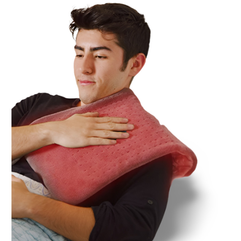 Масажний та зігріваючий килимок для спини Massaging weighted heating pad у чохлі Gray