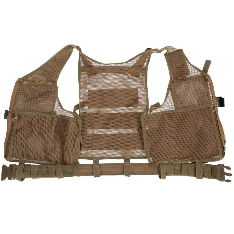 Жилет тактичний чоловічий AOKALI Outdoor A60 система Molle Камуфляж Коричневий