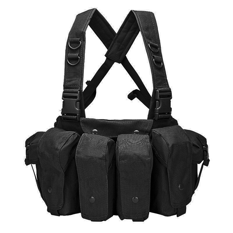 Жилет тактичний на липучках із задньою кишенею AOKALI Outdoor A69 Чорний