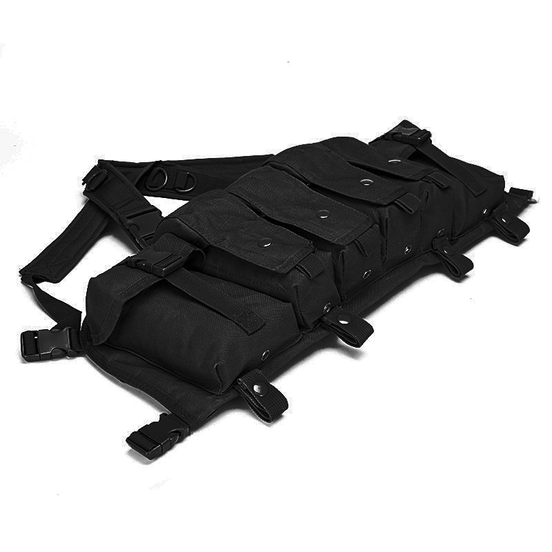 Жилет тактичний на липучках із задньою кишенею AOKALI Outdoor A69 Чорний