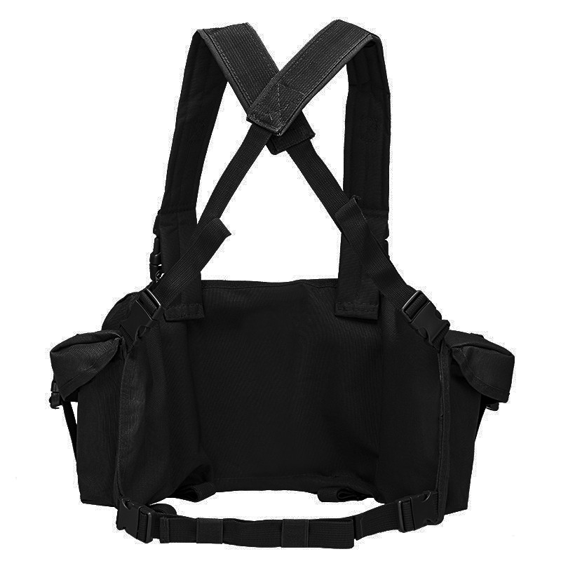 Жилет тактичний на липучках із задньою кишенею AOKALI Outdoor A69 Чорний