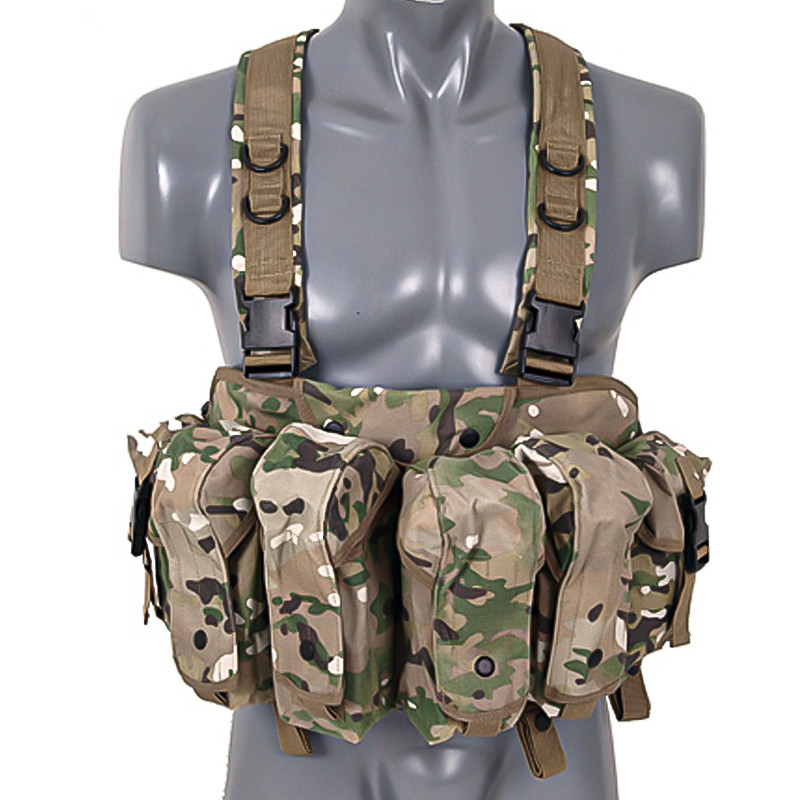 Жилет тактичний на липучках із задньою кишенею AOKALI Outdoor A69 Камуфляж