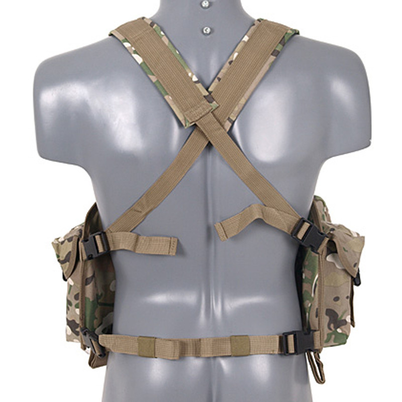 Жилет тактичний на липучках із задньою кишенею AOKALI Outdoor A69 Камуфляж