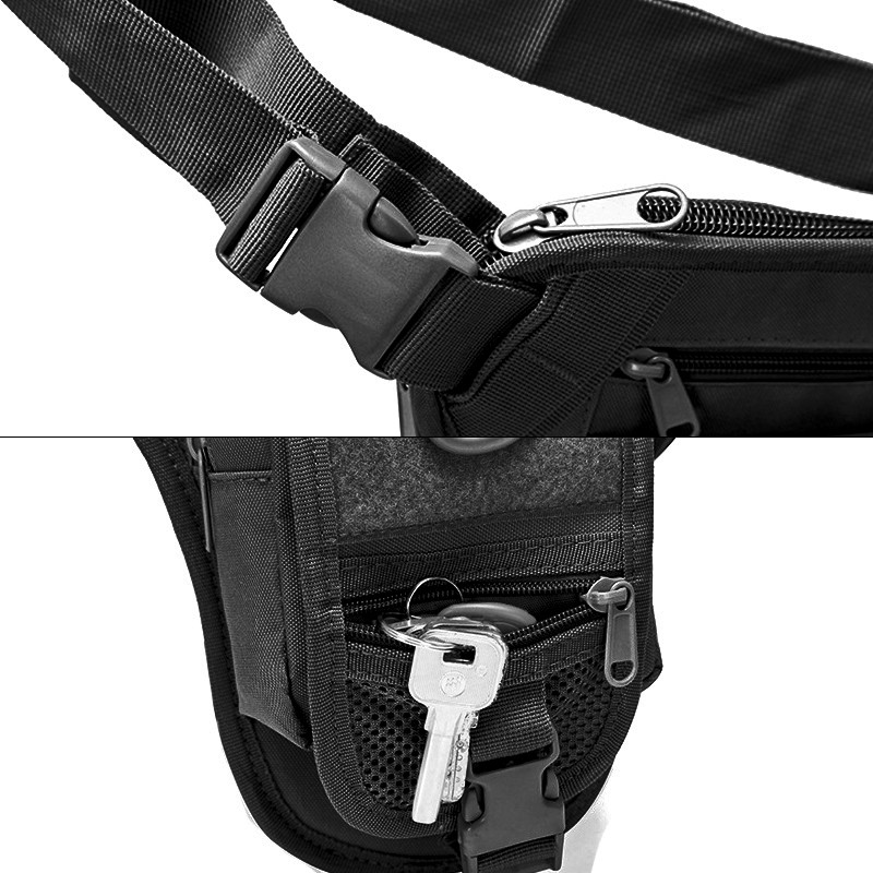 Сумка тактическая компактна на пояс з регулюванням AOKALI Outdoor A176 Чорний