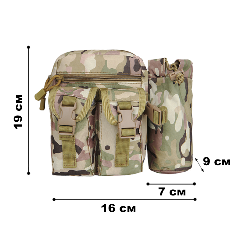 Сумка багатофнкціональна тактична на пояс AOKALI Outdoor A33 4L (Камуфляж CP)