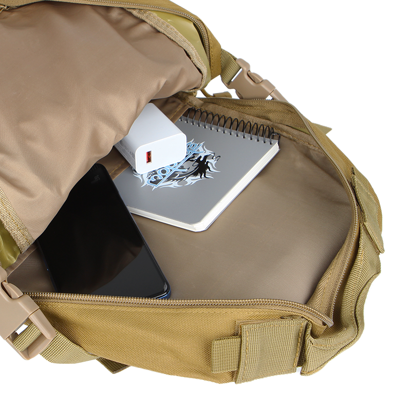 Тактичний армійський рюкзак AOKALI Outdoor A57 місткий та багатофункціональний Пісочний