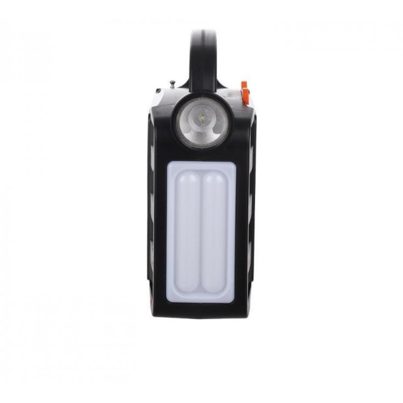 Багатофункціональний LED ліхтар із сонячною панеллю, радіо, MP3 плеєр, функцією повербанку та 3 лампочками Easy Power EP-396 Bluetooth Чорно-оранжевий