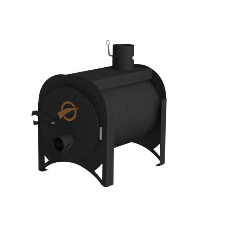 Піч буржуйка сталева твердопаливна Agros WOODEX B-40 500*600*620 Чорний