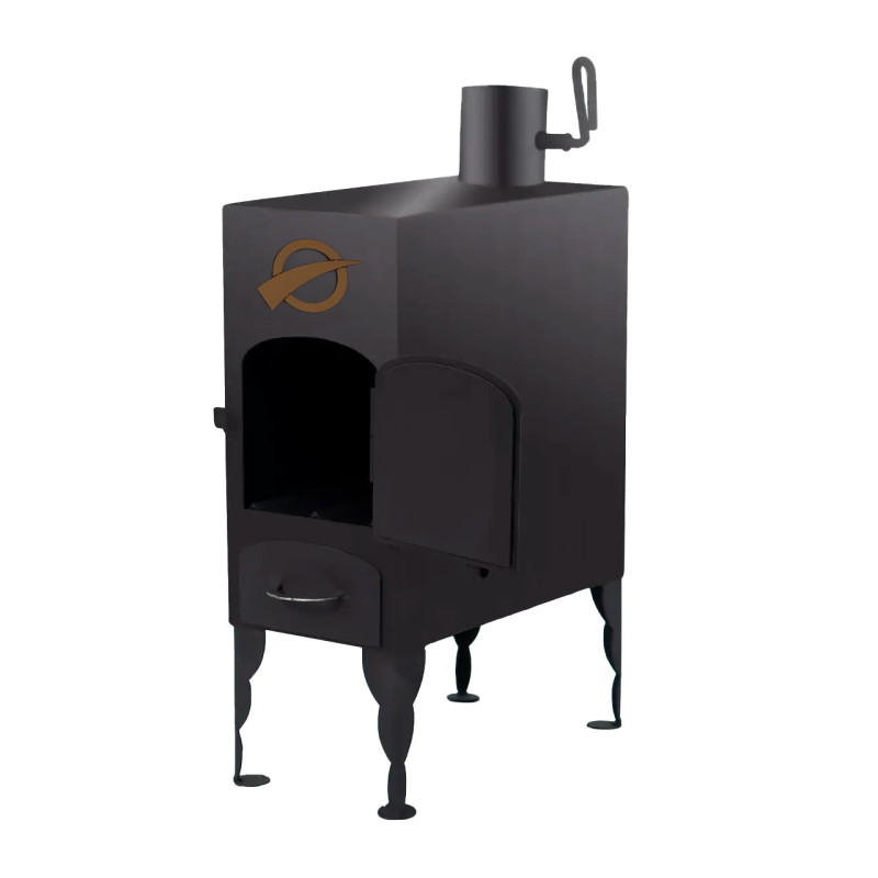 Пекти буржуйка сталева твердопаливна Agros WOODEX B-50 850*270*570 Чорний